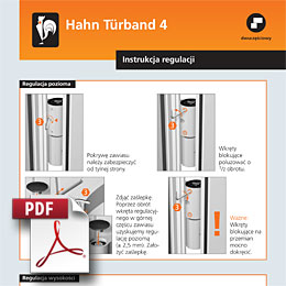 Regulacja zawiasu 2-częściowego Hahn Türband 4