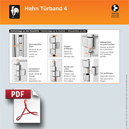 Regulacja zawiasu 3-częściowego Hahn Türband 4